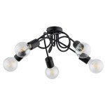 LAMPA SUFITOWA ALFA INTER CZARNA 5xE27 / 63195