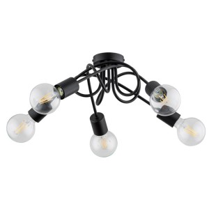 LAMPA SUFITOWA ALFA INTER CZARNA 5xE27 / 63195