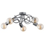 LAMPA SUFITOWA ALFA BOSTON SREBRNA 5xE27 / 63193
