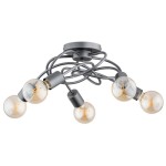 LAMPA SUFITOWA ALFA MAXIS SREBRNA 5xE27 / 63199
