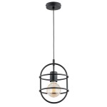 LAMPA WISZĄCA ALFA JUNO CZARNA 1xE27  / 61283