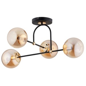 LAMPA SUFITOWA ALFA ALERSY CZARNA 4xE14 / 63191