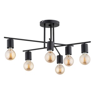 LAMPA SUFITOWA ALFA PANAMA CZARNA 6xE27 / 63189