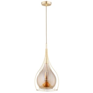 LAMPA WISZĄCA ALFA LOTUS DUO ZŁOTA 1xE27 / 61281