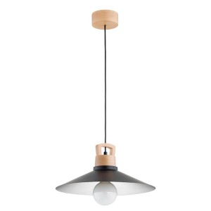 LAMPA WISZĄCA ALFA BOLERO DREWNIANA 1xE27 / 61273