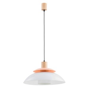 LAMPA WISZĄCA ALFA DEMINA DREWNIANA 1xE27 / 61264