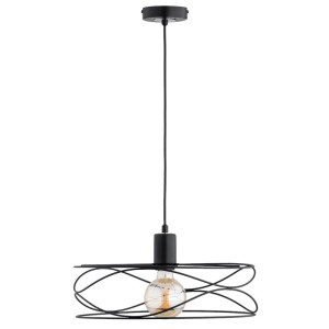 LAMPA WISZĄCA ALFA DIUK CZARNA 1xE27 / 61259