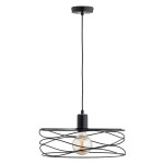 LAMPA WISZĄCA ALFA DIUK BIG CZARNA 1xE27 / 61260