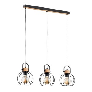 LAMPA WISZĄCA ALFA KALIKS CZARNA 3xE27 / 62360