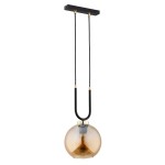 LAMPA WISZĄCA ALFA GEMMA MIX 200 CZARNO-ZŁOTA 1xE27 / 61256