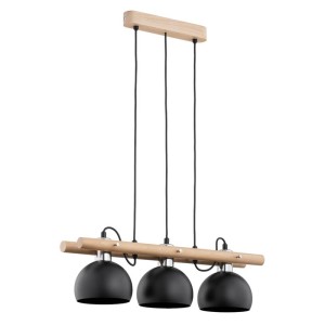 LAMPA WISZĄCA ALFA EMORIS DREWNIANA 3xE27 / 62357