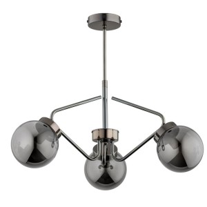 LAMPA SUFITOWA ALFA BARSUM CZARNY CHROM 3xE14  / 62354