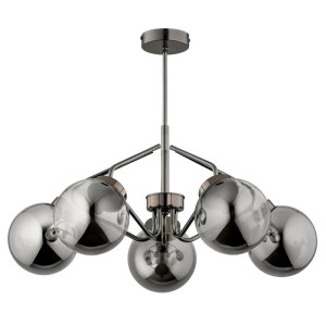 LAMPA SUFITOWA ALFA BARSUM CZARNY CHROM 5xE14 / 63180