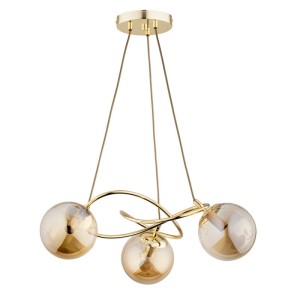 LAMPA SUFITOWA ALFA VELTA ZŁOTA 3xE14  / 62345