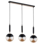 LAMPA WISZĄCA ALFA MARAKAS CZARNO-ZŁOTA 3xE14  / 62339