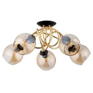 LAMPA SUFITOWA ALFA MODENA ZŁOTA 5xE27  / 63179