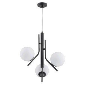 LAMPA WISZĄCA ALFA ESTEL CZARNO-BIAŁA 3xE14 / 62331
