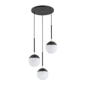 LAMPA WISZĄCA ALFA VOLDA REX CZARNO-BIAŁA 3xE14 / 62334