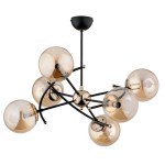 LAMPA SUFITOWA ALFA KOSMITO MIX CZARNO-ZŁOTA 6xE14 / 63171
