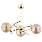 LAMPA SUFITOWA ALFA KOSMITO ZŁOTA 3xE14 / 62329