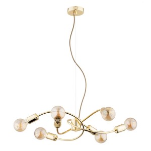 LAMPA WISZĄCA ALFA KARUZO ZŁOTA 6xE27 / 63163