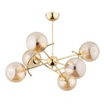 LAMPA SUFITOWA ALFA KOSMITO ZŁOTA 6xE14 / 63164
