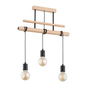 LAMPA WISZĄCA ALFA GENTO DREWNIANA 3xE27 / 62313