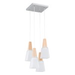 LAMPA WISZĄCA ALFA MORINA DREWNIANA 4xE27 / 63157