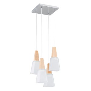 LAMPA WISZĄCA ALFA MORINA DREWNIANA 4xE27 / 63157