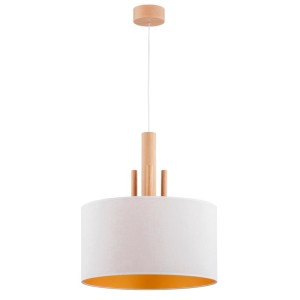 LAMPA WISZĄCA ALFA FORELLA DREWNIANA 1xE27 / 61205