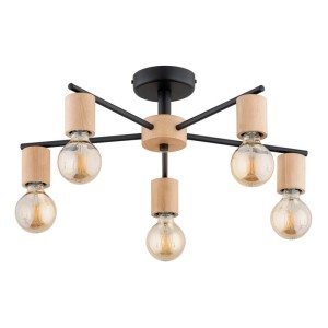 LAMPA SUFITOWA ALFA ARICO DREWNIANA 5xE27 / 63158