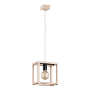 LAMPA WISZĄCA ALFA PAKO DREWNIANA 1xE27  / 61165