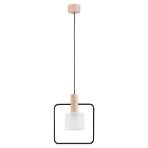 LAMPA WISZĄCA ALFA MERC DREWNIANA 1xE27  / 61150