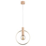 LAMPA WISZĄCA ALFA LABO DREWNIANA 1xE27  / 61140