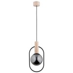 LAMPA WISZĄCA ALFA NIKI DREWNIANA 1xE14  / 61154