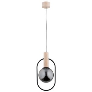 LAMPA WISZĄCA ALFA NIKI DREWNIANA 1xE14  / 61154