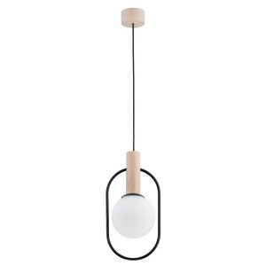 LAMPA WISZĄCA ALFA MIKI DREWNIANA 1xE14  / 61151