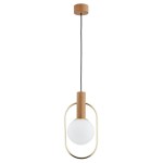 LAMPA WISZĄCA ALFA MODI DREWNIANA 1xE14  / 61152