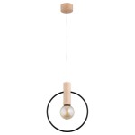 LAMPA WISZĄCA ALFA LABO DREWNIANA 1xE27 / 61135