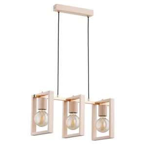 LAMPA WISZĄCA ALFA MILLA DREWNIANA 3xE27  / 62278