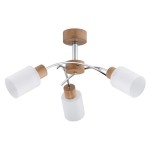LAMPA SUFITOWA ALFA PALOMA GLASS DREWNIANA 3xE27 / 28663
