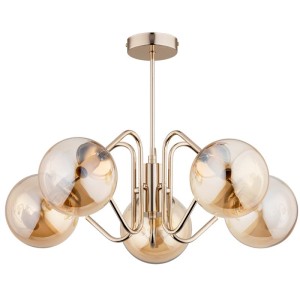 LAMPA SUFITOWA ALFA YUMA ZŁOTA 5xE14 / 28685