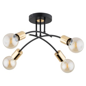LAMPA SUFITOWA ALFA DANEL CZARNA 4xE27 / 63136