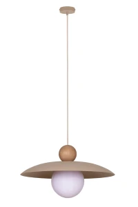 Lampa wisząca MOSAIC WOOD ciepły beż ozdoba drewniana jasny brąz 41948