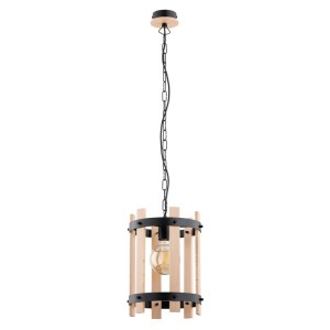 LAMPA WISZĄCA ALFA LANTUS DREWNIANA 1xE27 / 61122