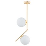 LAMPA SUFITOWA ALFA LIBERTY MIX ZŁOTA 2xE14 / 62267
