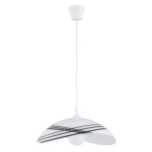 LAMPA WISZĄCA ALFA BRATEK CZARNO-BIAŁA 1xE27 / 61112