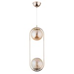 LAMPA WISZĄCA ALFA OVAL DUAL ZŁOTA 2xE14 / 62250