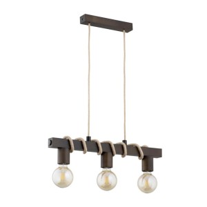LAMPA WISZĄCA ALFA KALIPSO RETRO DREWNIANA 3xE27 / 62249