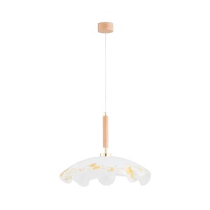 LAMPA WISZĄCA ALFA GARDEN DREWNIANA 1xE27 / 60992